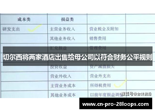 切尔西将两家酒店出售给母公司以符合财务公平规则